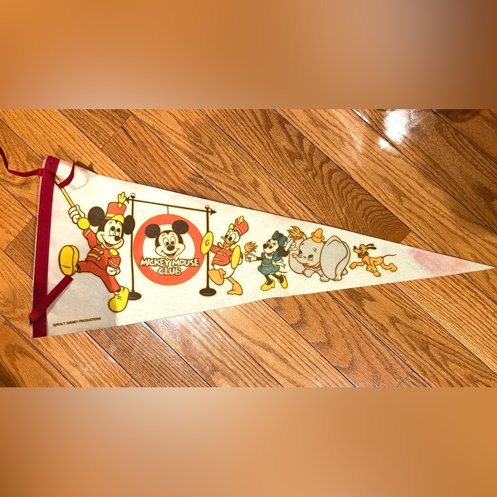 Disney Mickey Mouse Club Cream Pennant